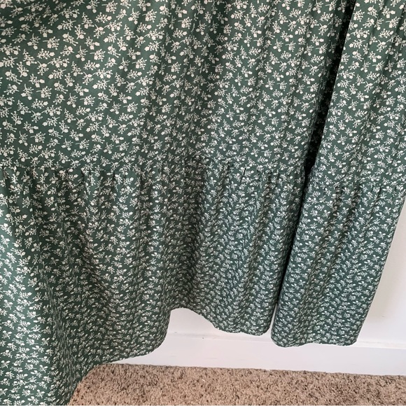 PRETTYGARDEN Maxi Dress Womens XL Flutter Sleeve Smocked Tiered Boho Floral - Picture 10 of 14